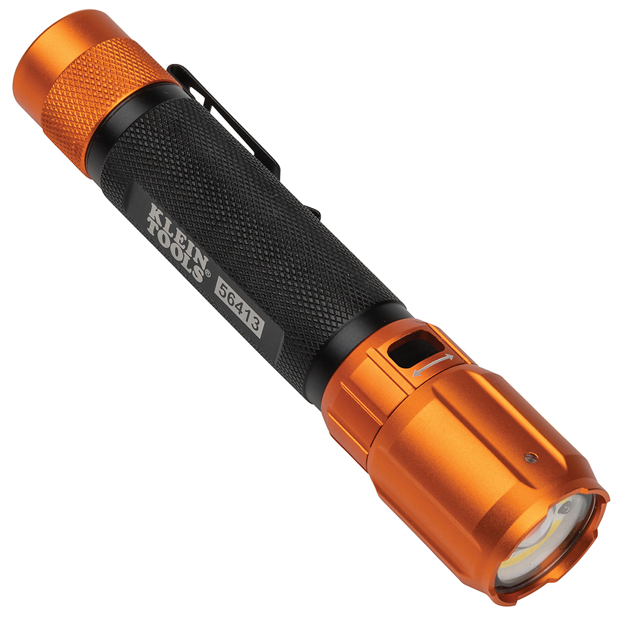 Klein Tools, Rechargeable 2-Color LED Flashlight with Holster, Light Output 1000 lumen, Light Bulb Type LED, Model# 56413